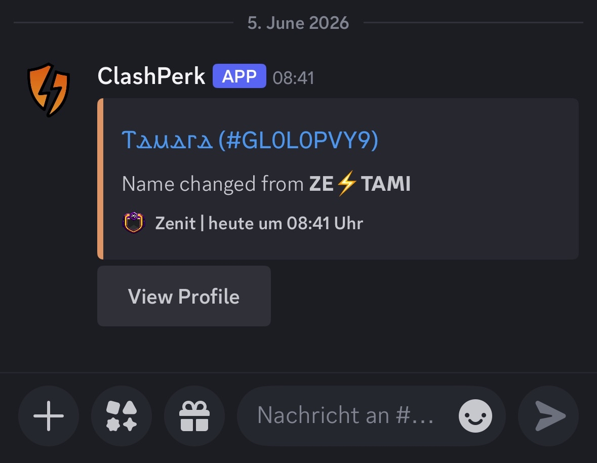 Umbenennung des kleinsten Accounts