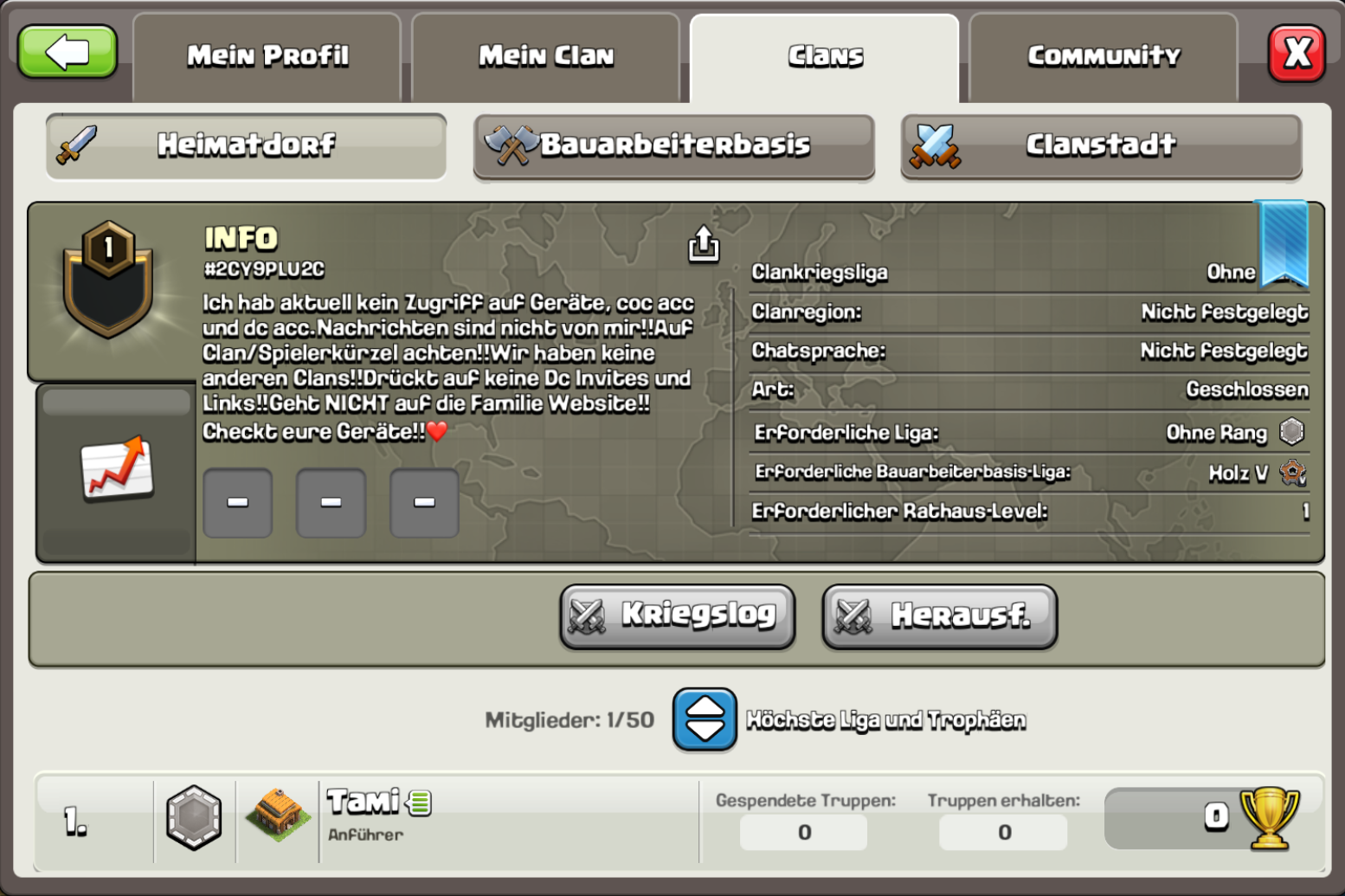 Neuer Clan – Bild 1