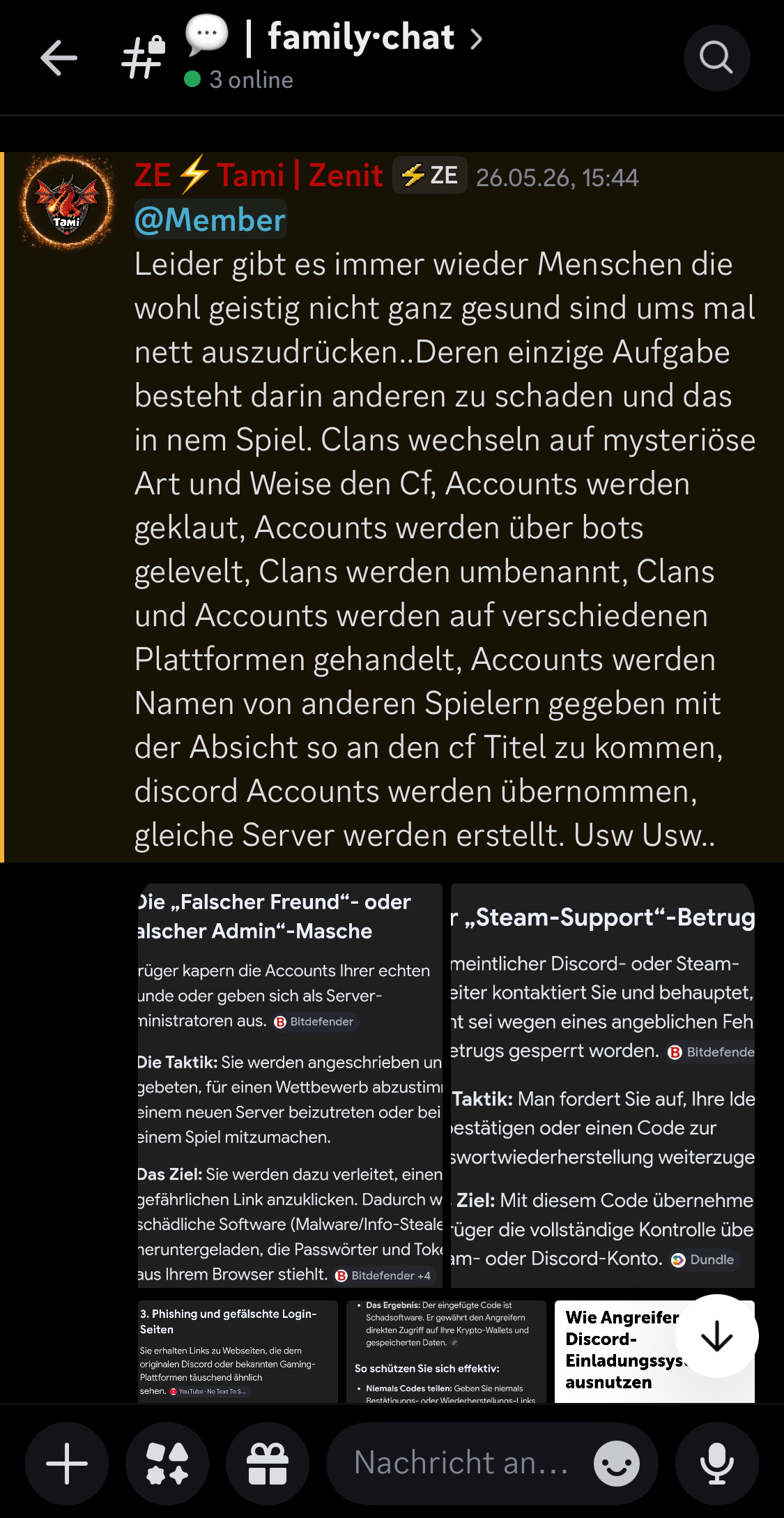 Screenshot 1 der Nachrichten von Tami
